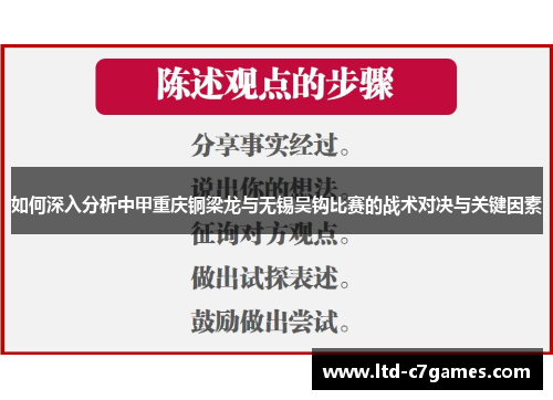 如何深入分析中甲重庆铜梁龙与无锡吴钩比赛的战术对决与关键因素